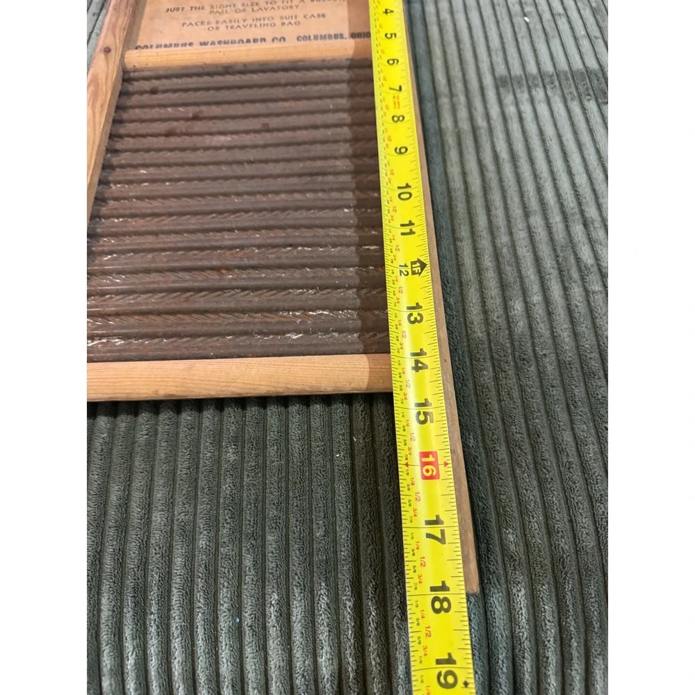 Columbus Washboard Co Double Handi Washboard Vintage Rustic Farmhouse‎ Decor